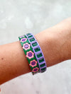Mosk -  Daisy chain green bracelet