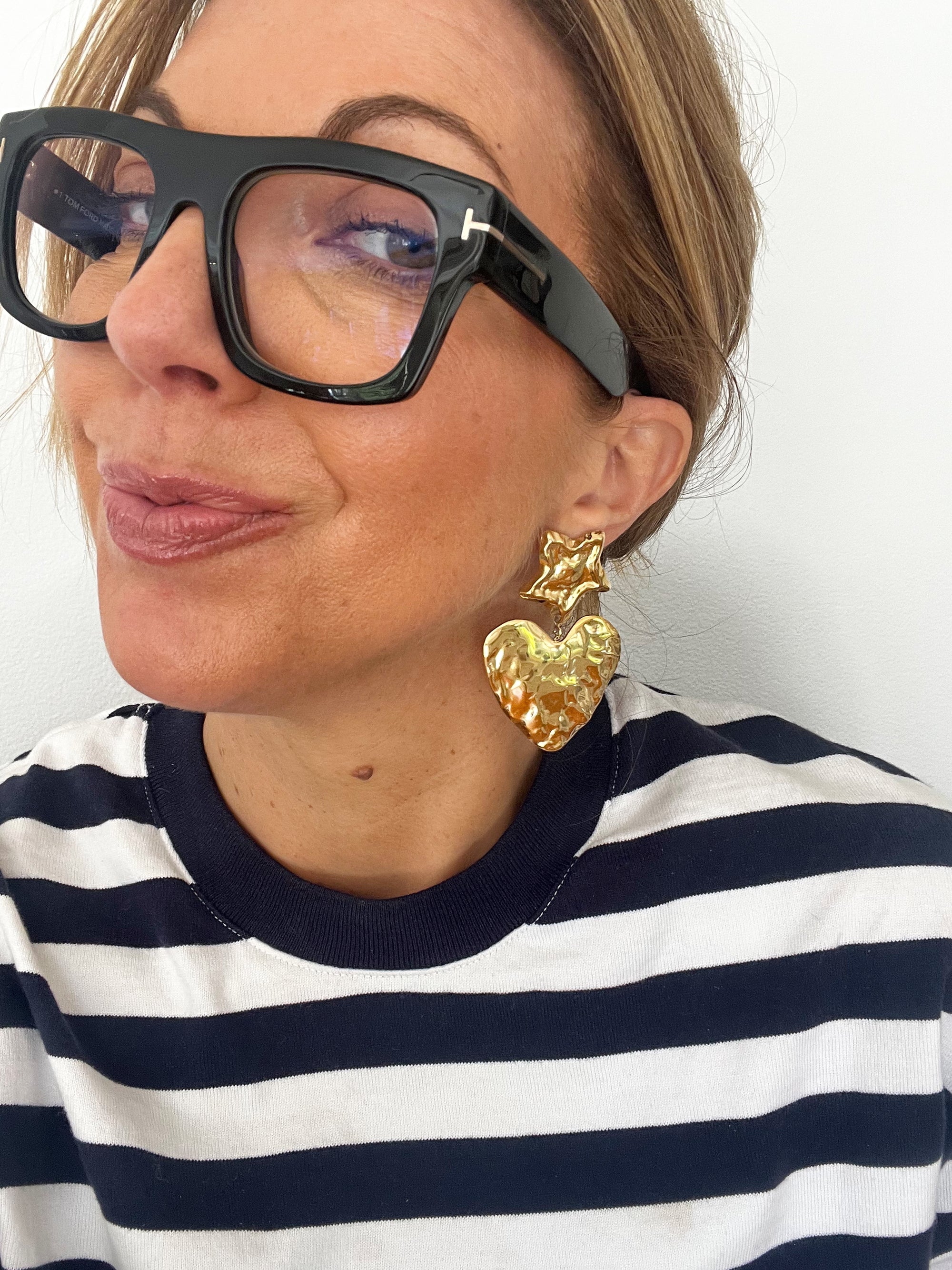 Caprice Paris - Narcissus Heart earrings