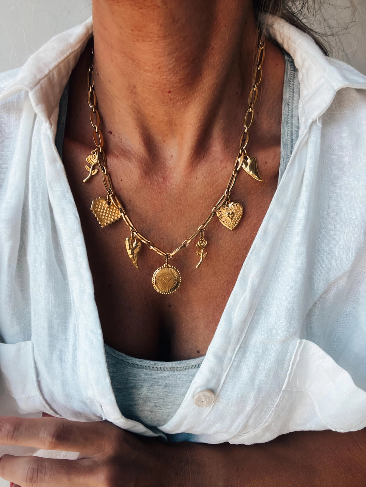 Goupi -  Gold charm necklace