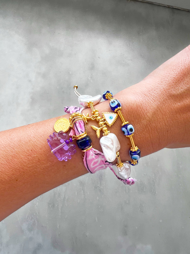 Goupi -  Pink bandana bracelet **