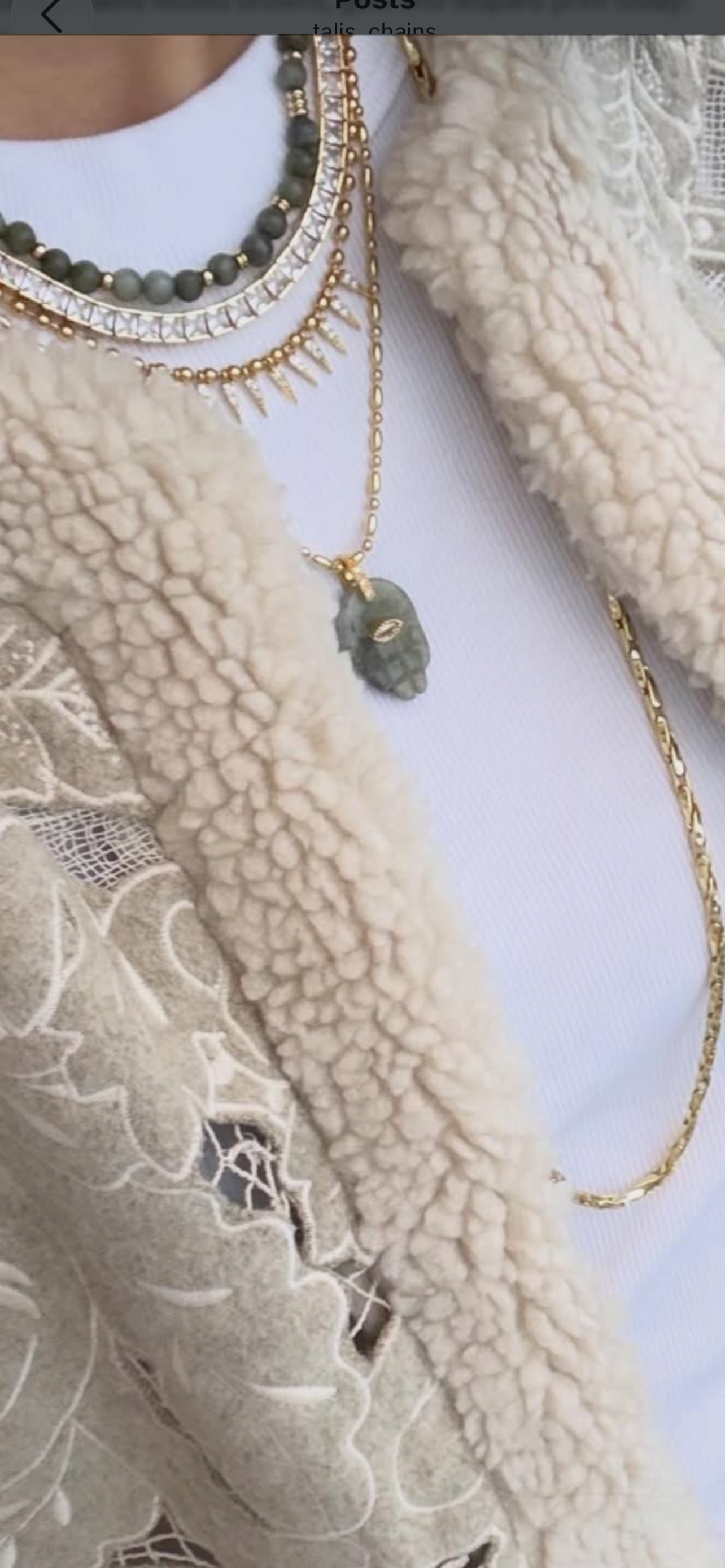 Talis Chains -  Protective Hands necklace - Indian Agate