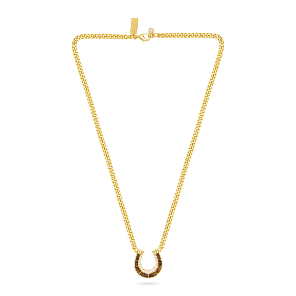 Talis Chains -  Horseshoe necklace - tigers eye