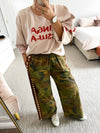 Sabbi - Canvas hearts pants - camo