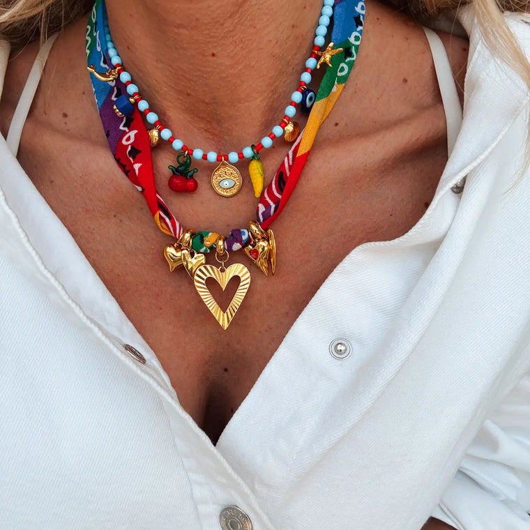 Goupi -  Rainbow bandana necklace **