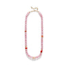 Anni Lu - Barrel pink jade necklace