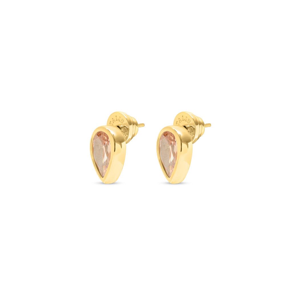 Talis Chains -  Pear drop studs - champagne