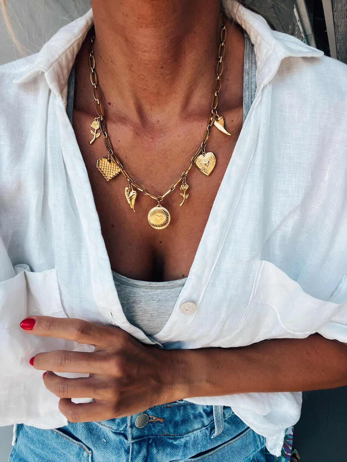 Goupi -  Gold charm necklace