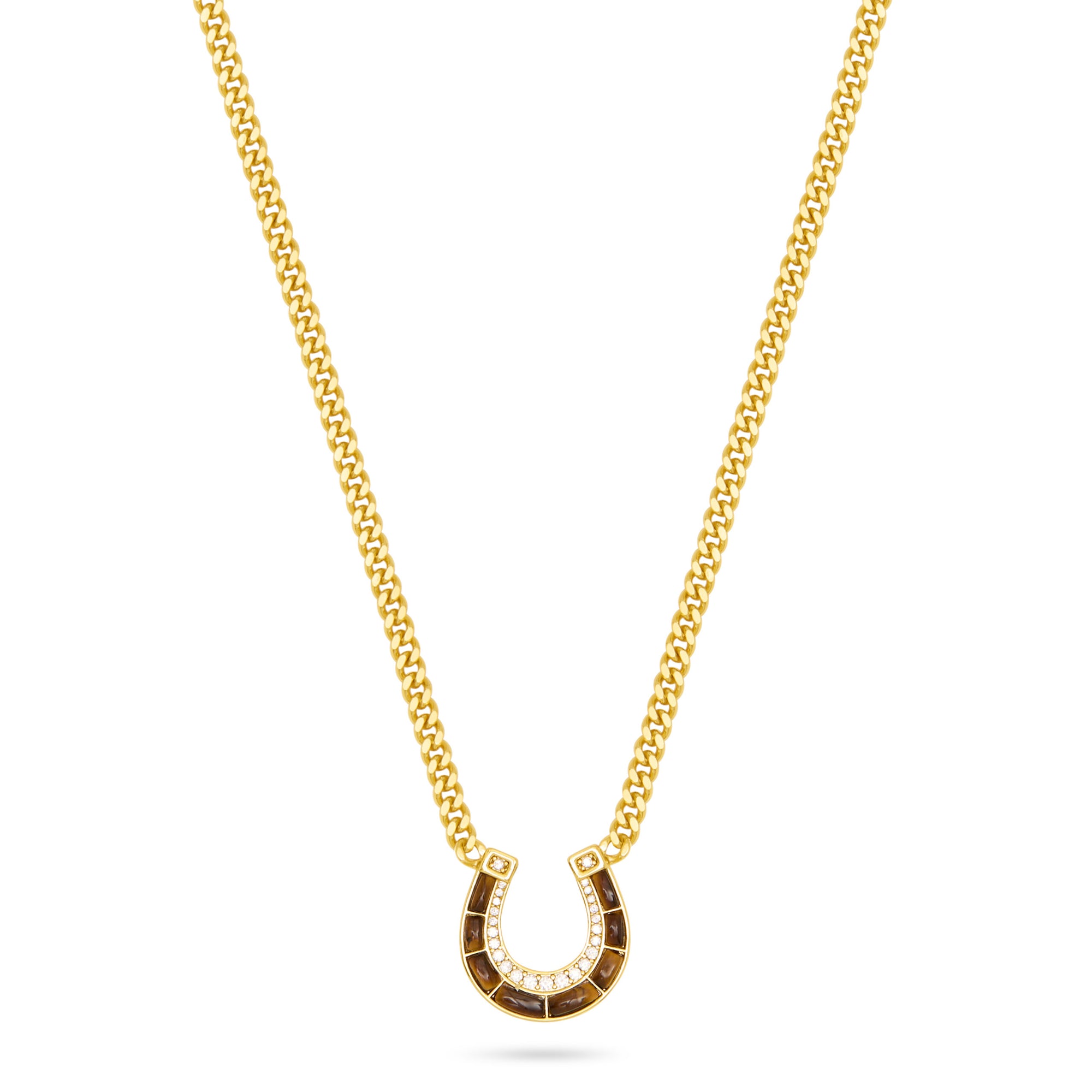 Talis Chains -  Horseshoe necklace - tigers eye