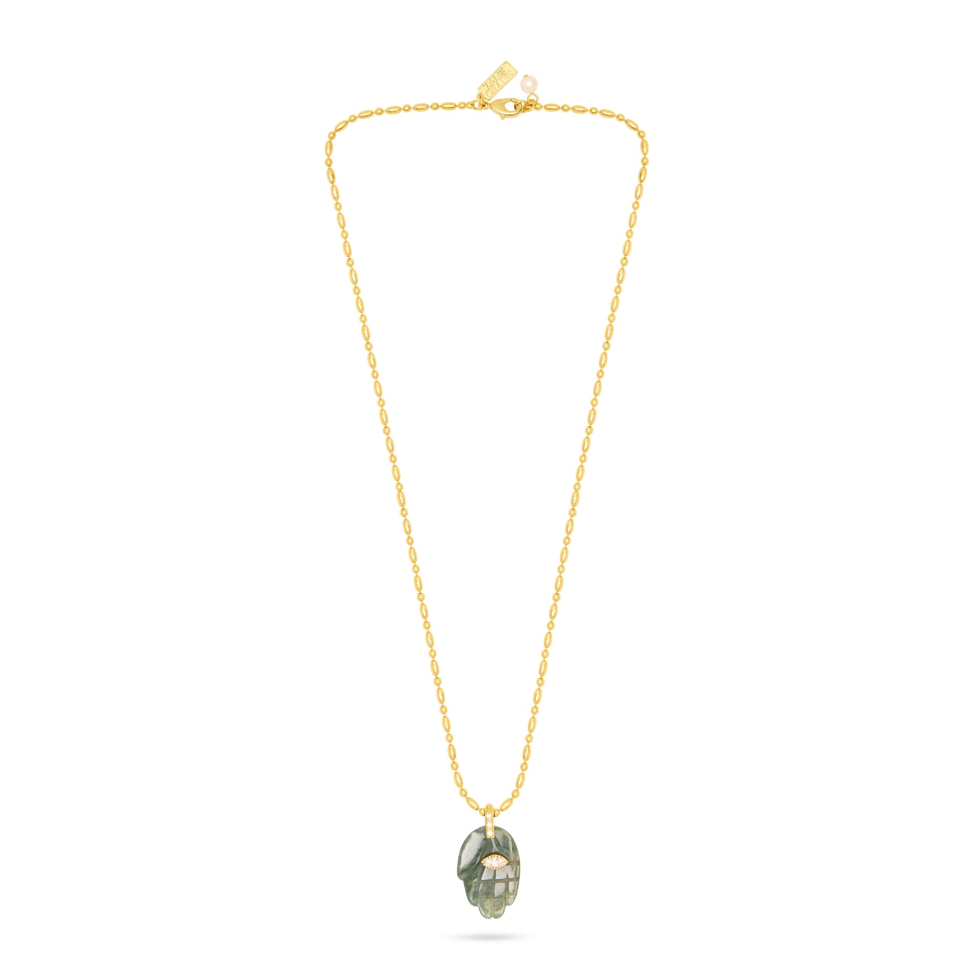 Talis Chains -  Protective Hands necklace - Indian Agate
