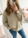 Arcaa - London Zip Sweater Taupe