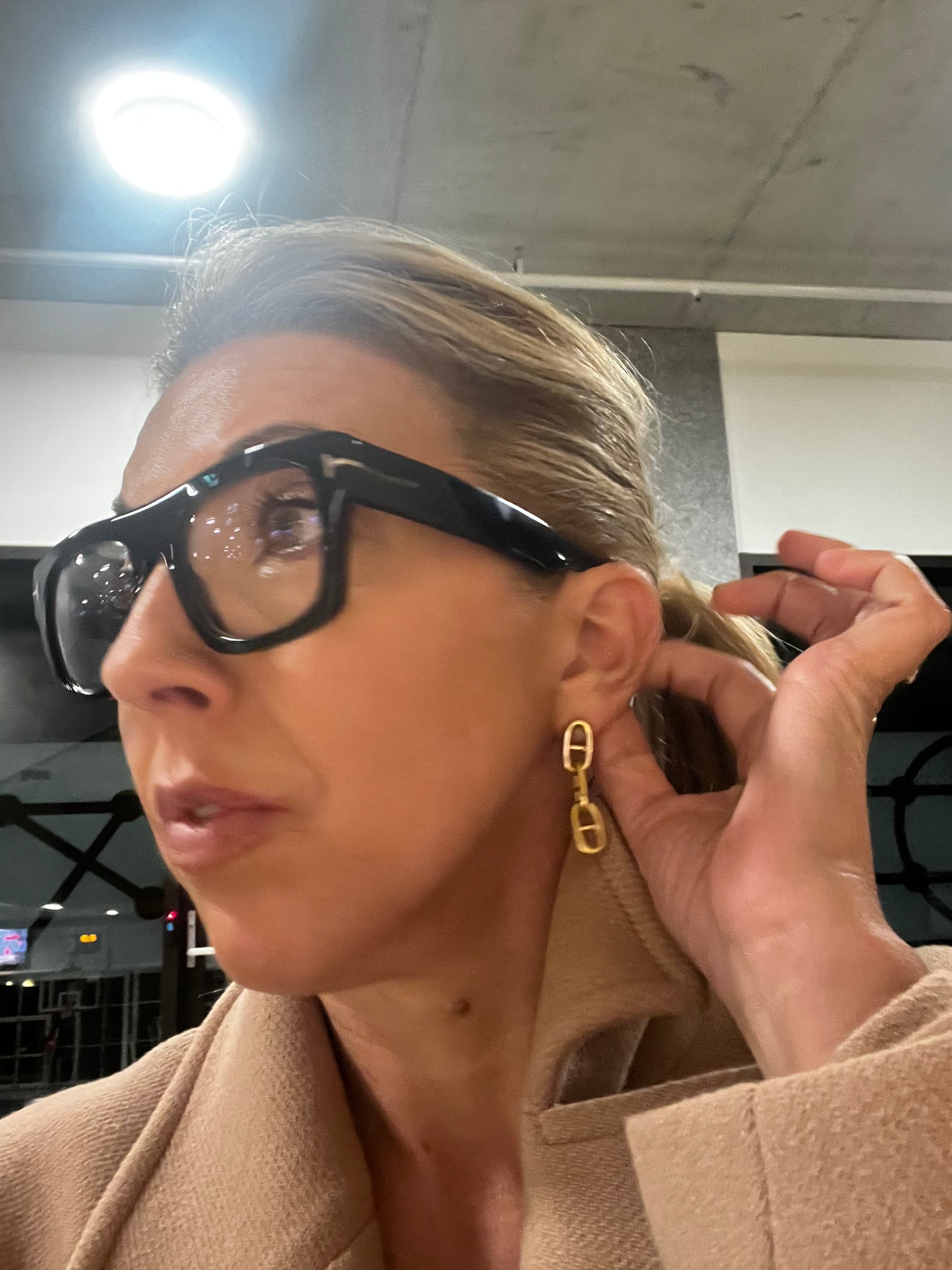 Helles - Chain loop earrings