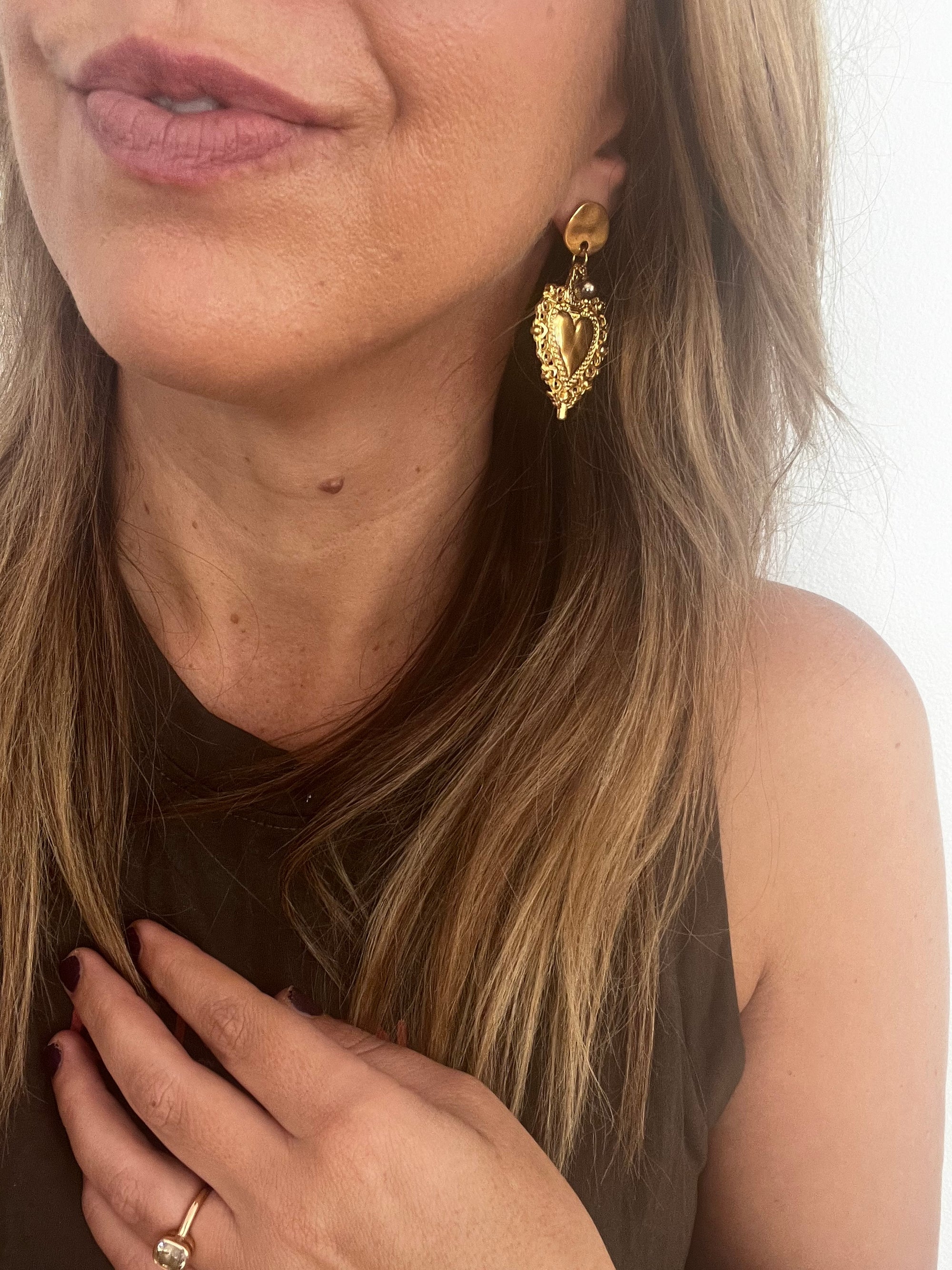 Goupi -  Heart earrings **