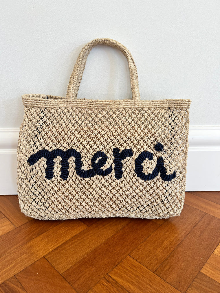 The Jacksons - Merci natural bag * pre-loved *