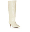 Alias Mae - Crawford cream croc boots
