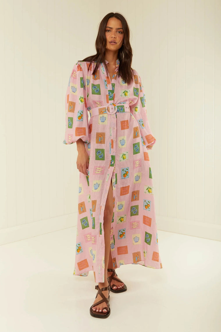 Palm Noosa - Noddy dress emblem pink