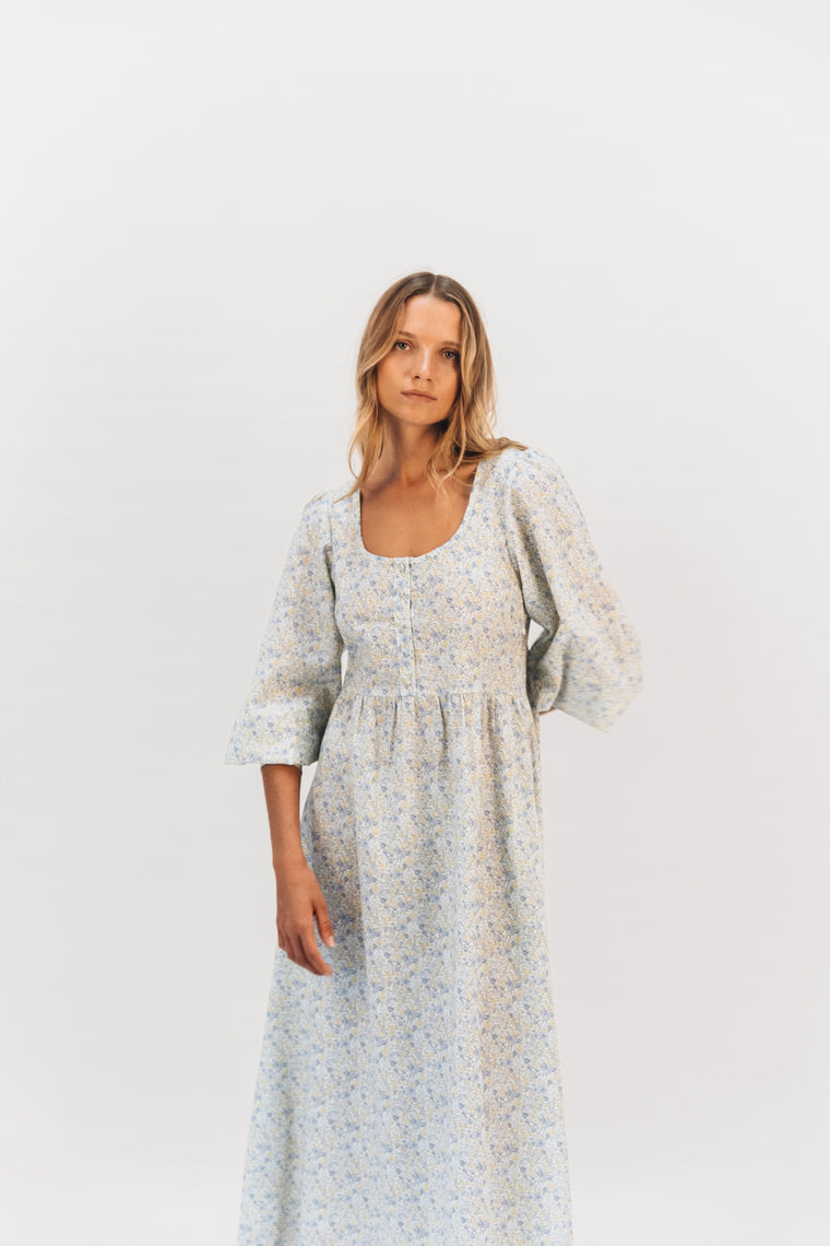Oak Meadow -  Millie dusty blue dress