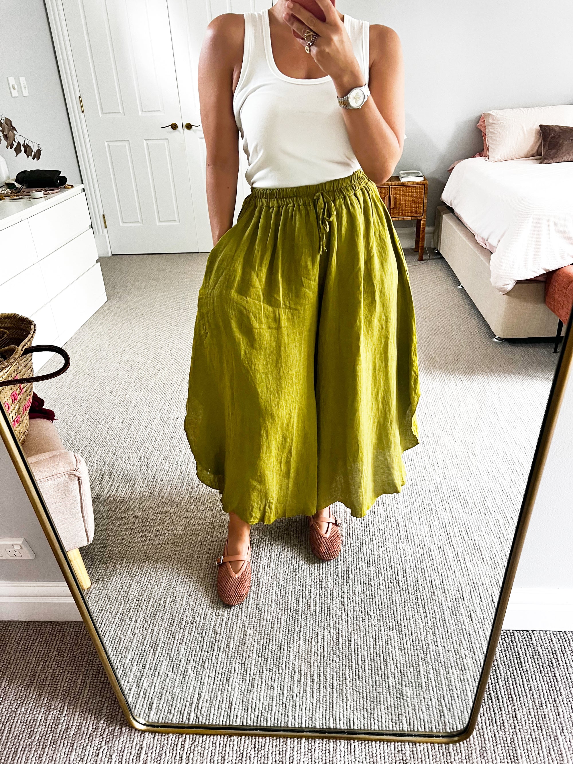 TSM - Arabella pants - wasabi ** pre-loved **