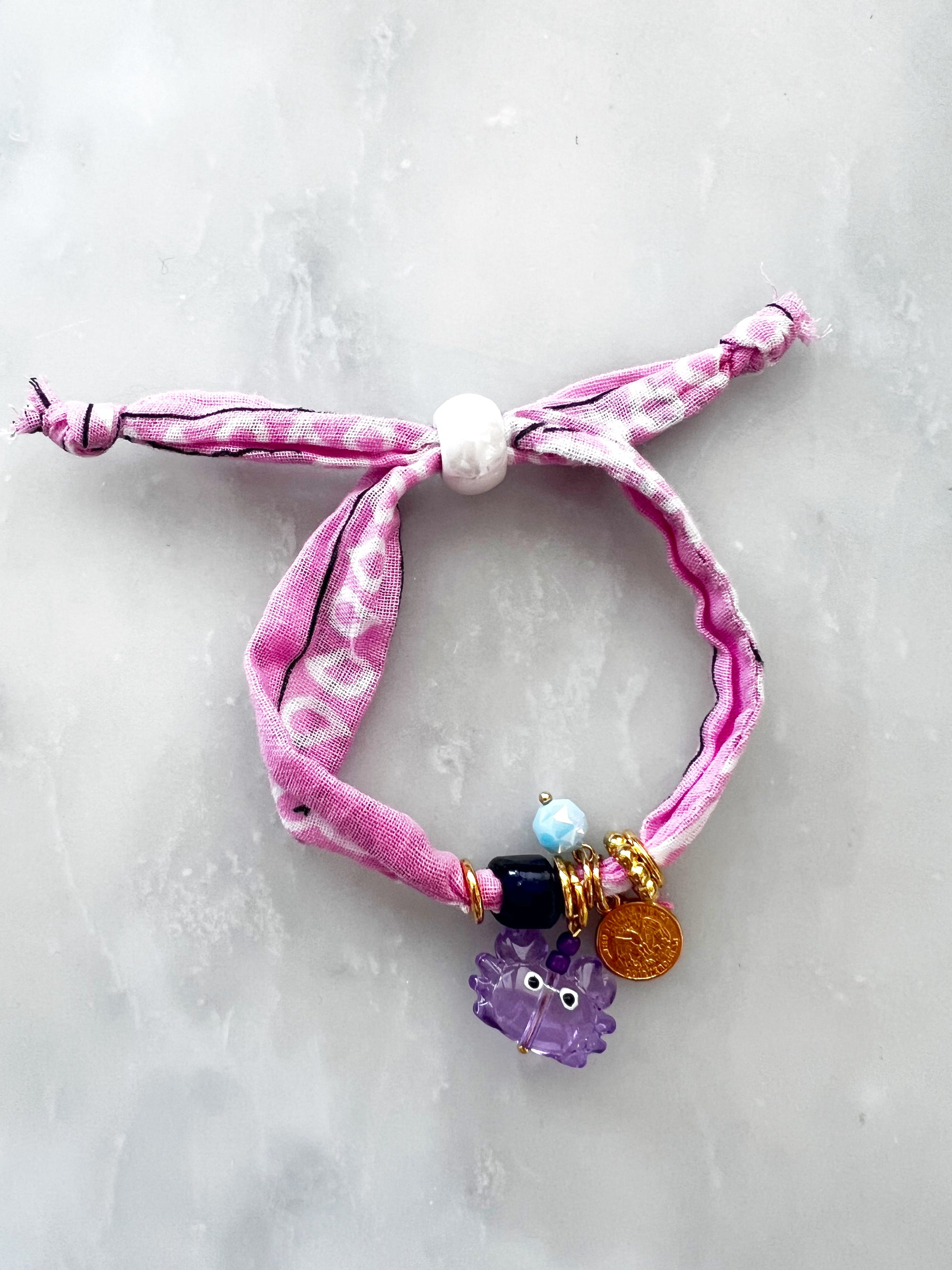 Goupi -  Pink bandana bracelet