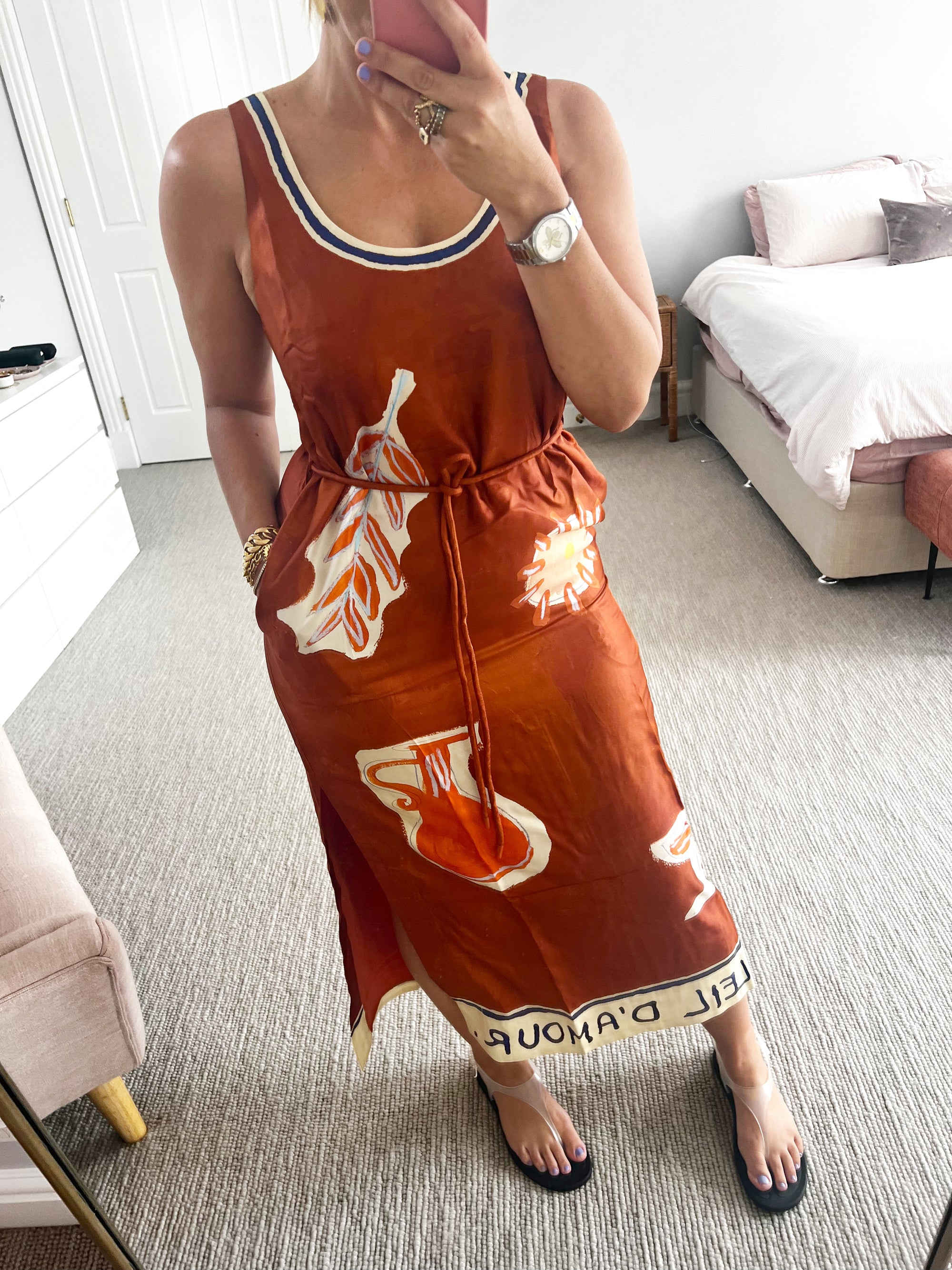 Alemais - Soleil D'Amour Silk Midi dress