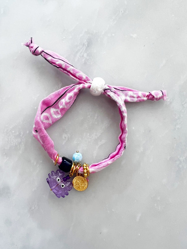 Goupi -  Pink bandana bracelet