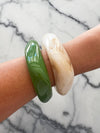 TSM - bangle set (olive/cream)