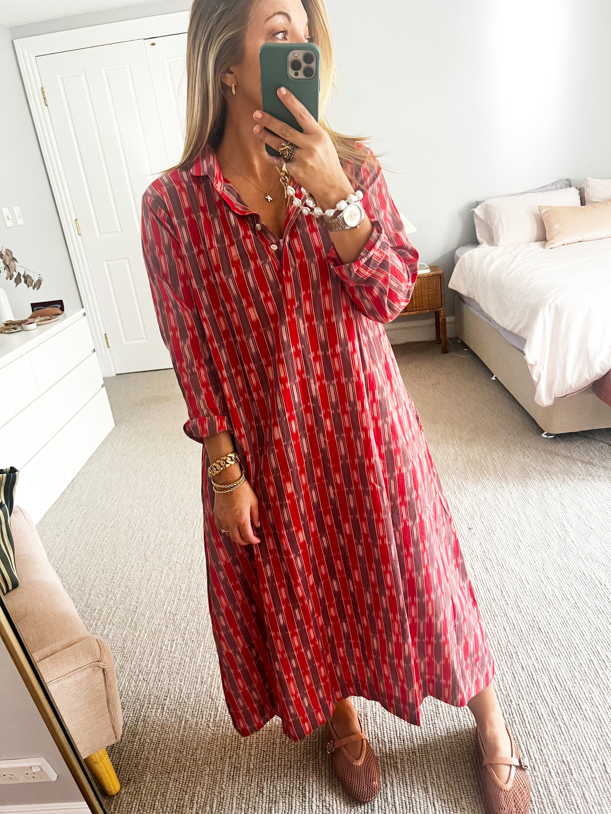 Sadhu - Avni Kaftan red/lilac