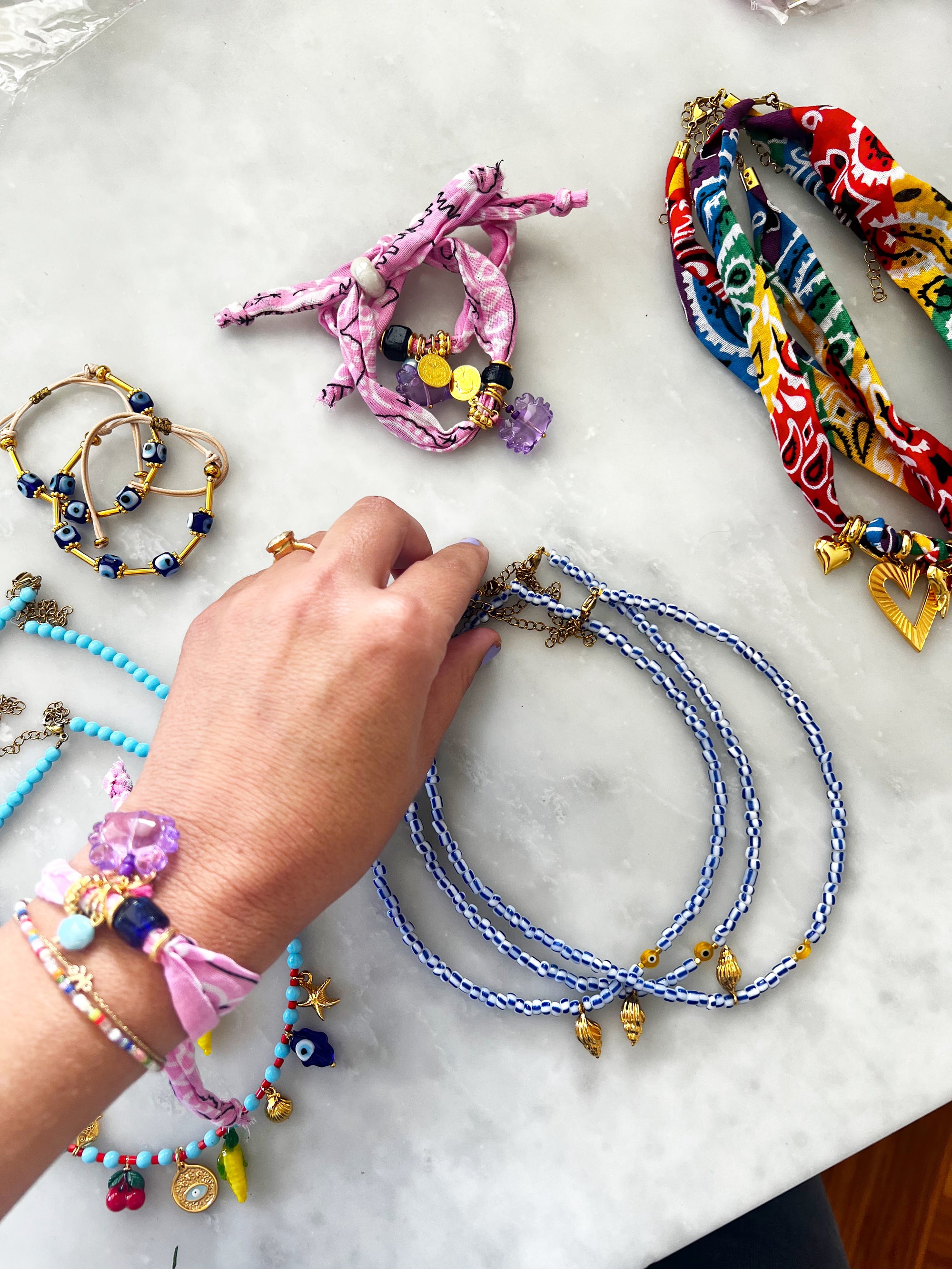 Goupi -  Pink bandana bracelet