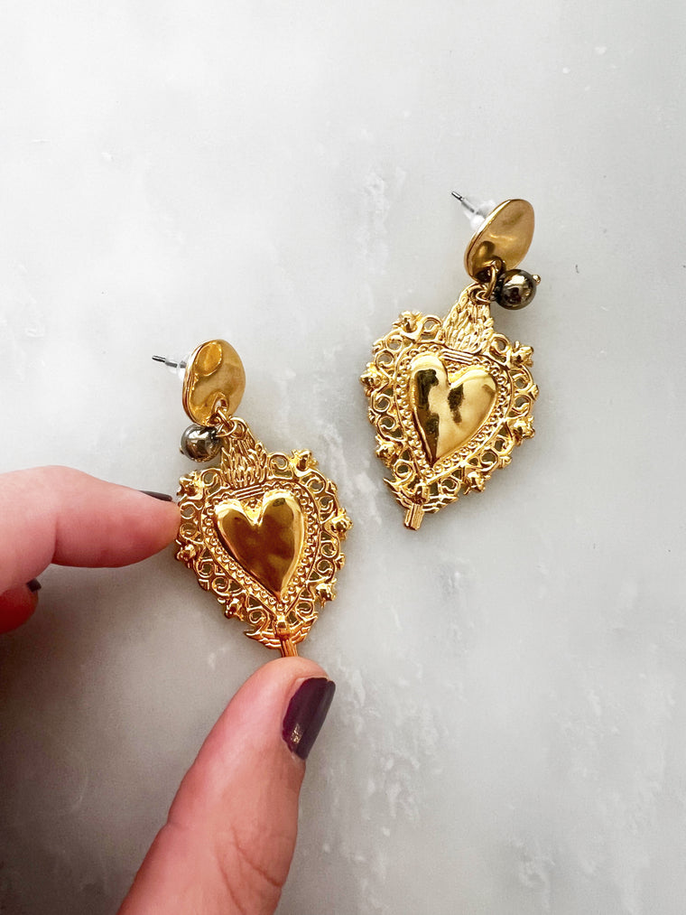 Goupi -  Heart earrings