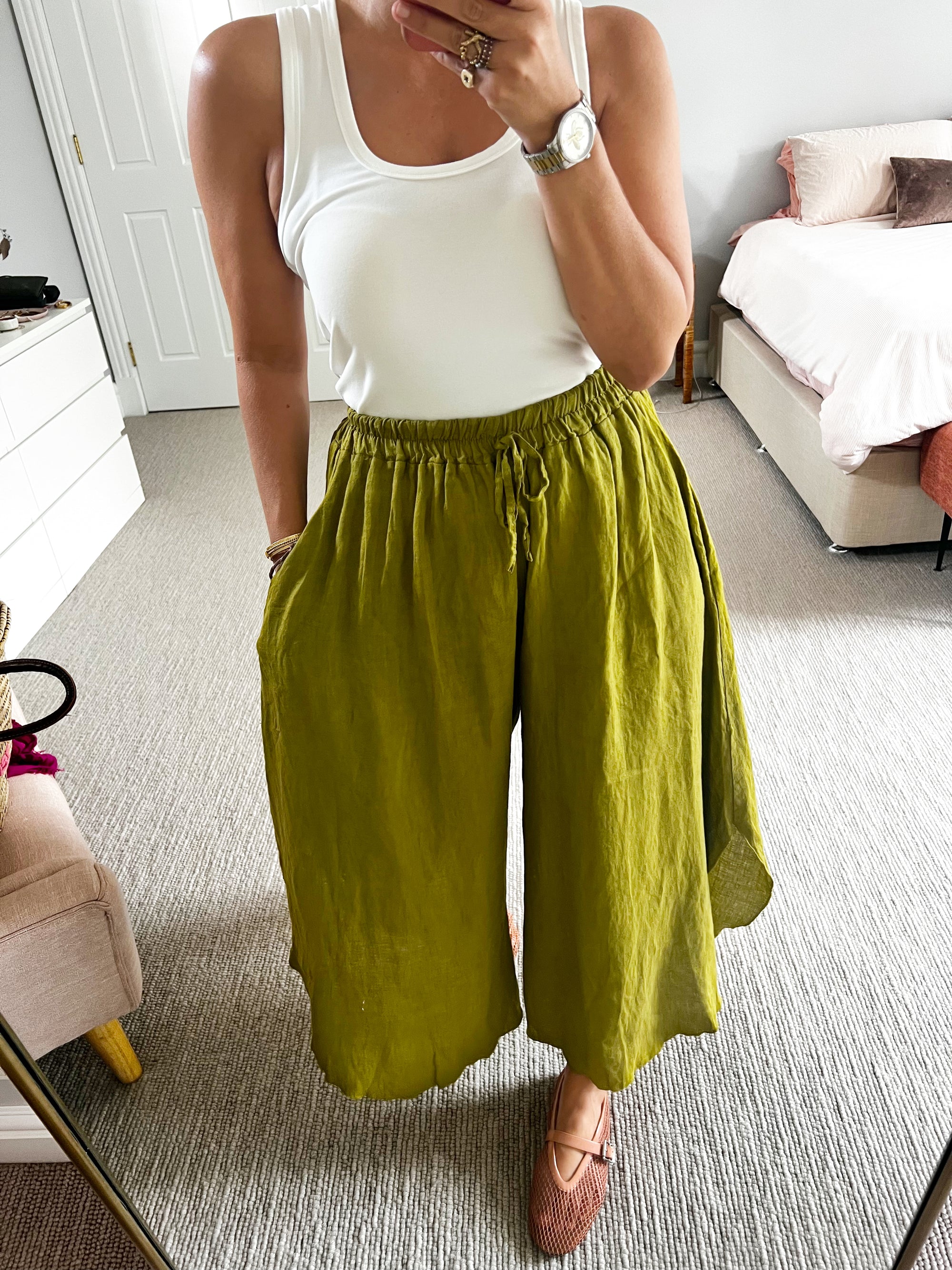 TSM - Arabella pants - wasabi ** pre-loved **