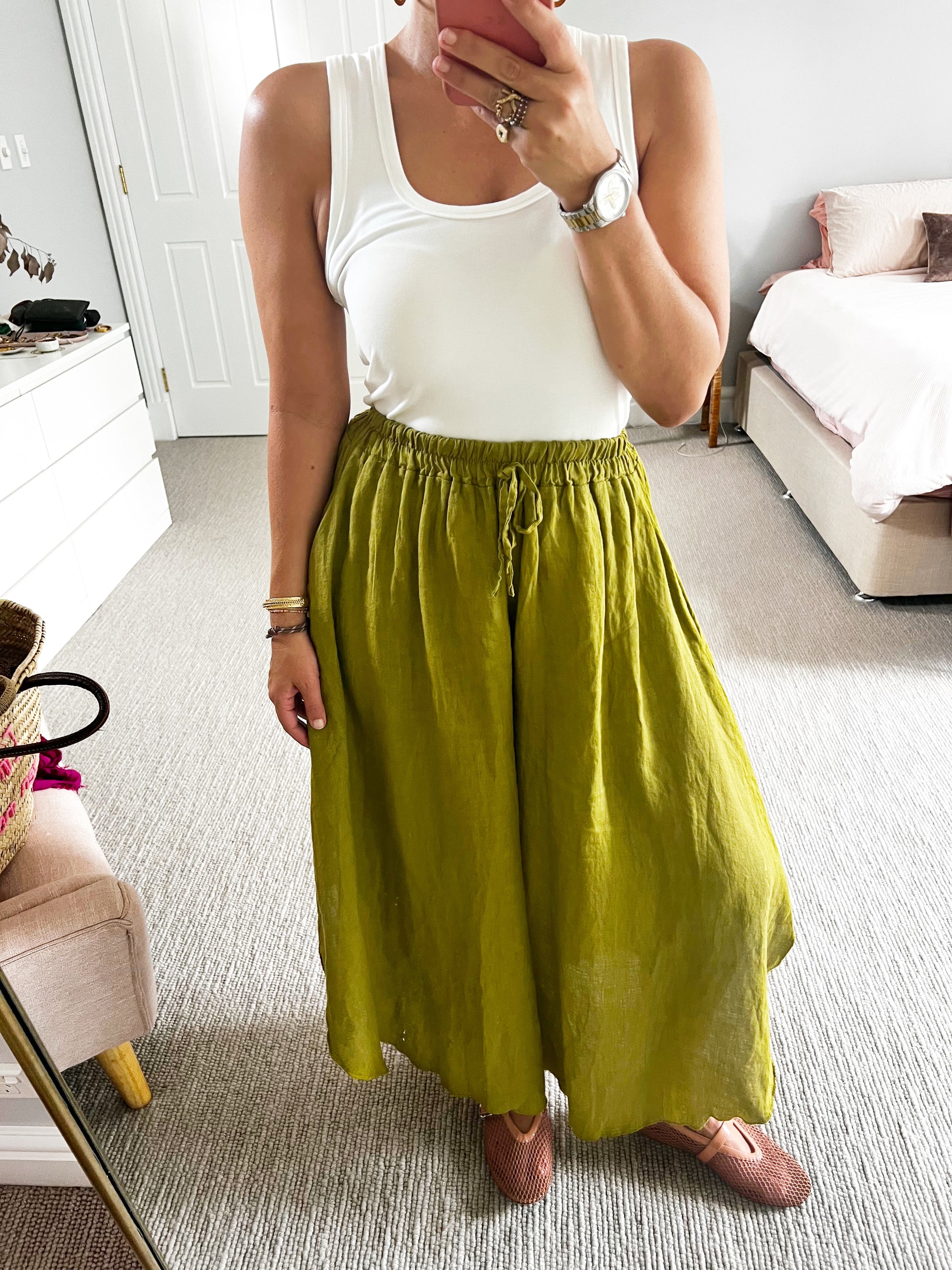 TSM - Arabella pants - wasabi ** pre-loved **