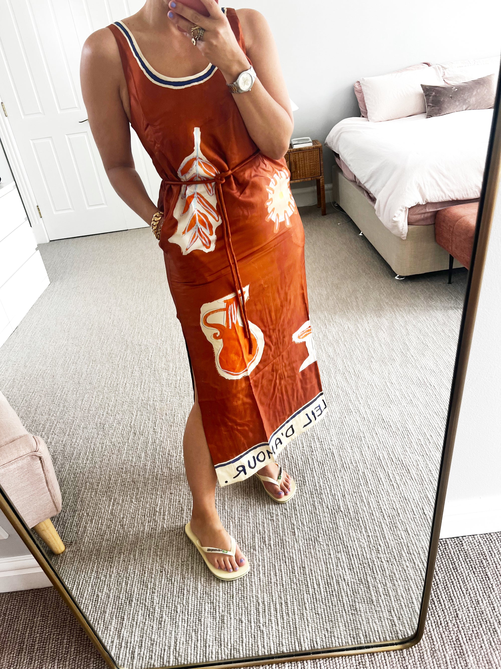 Alemais - Soleil D'Amour Silk Midi dress