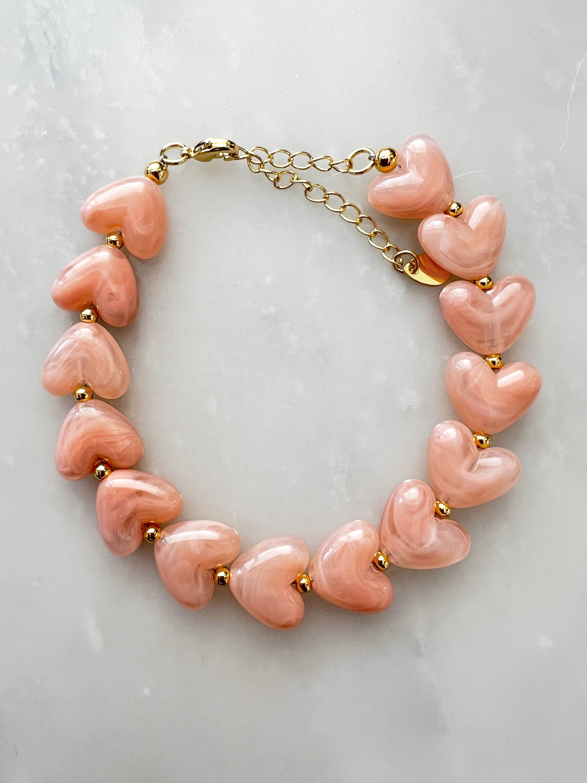 Bazou - Pink hearts bracelet