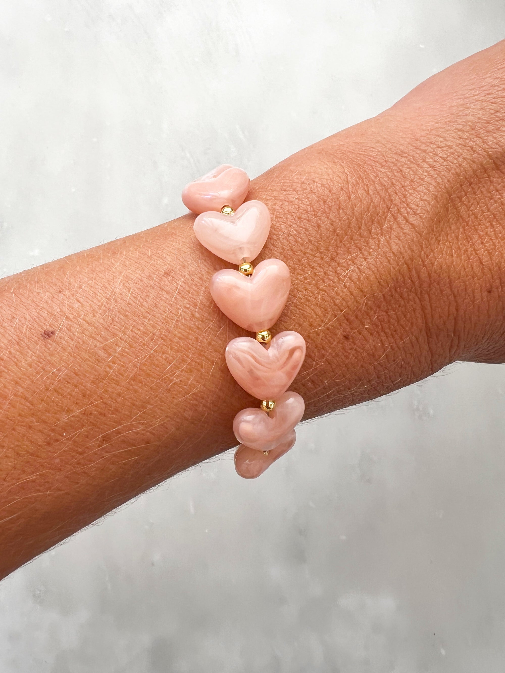 Bazou - Pink hearts bracelet