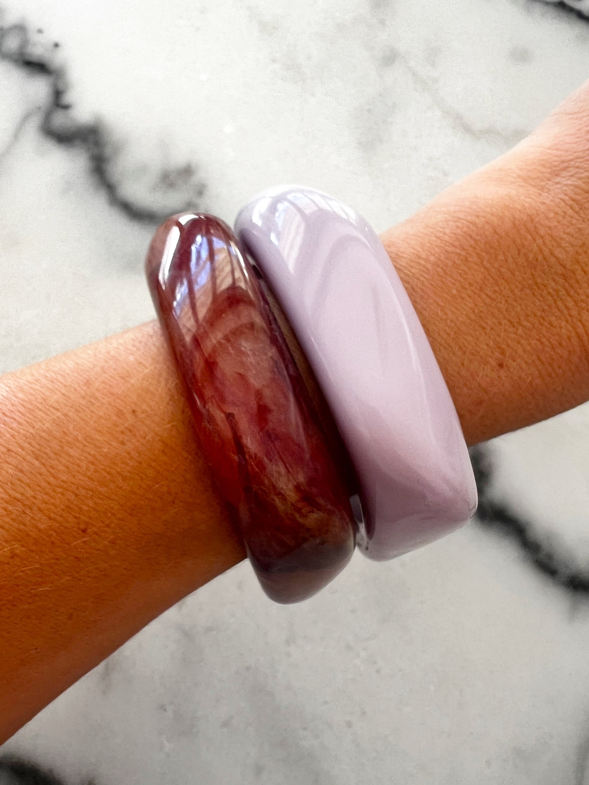 TSM - bangle set (lilac/choc)