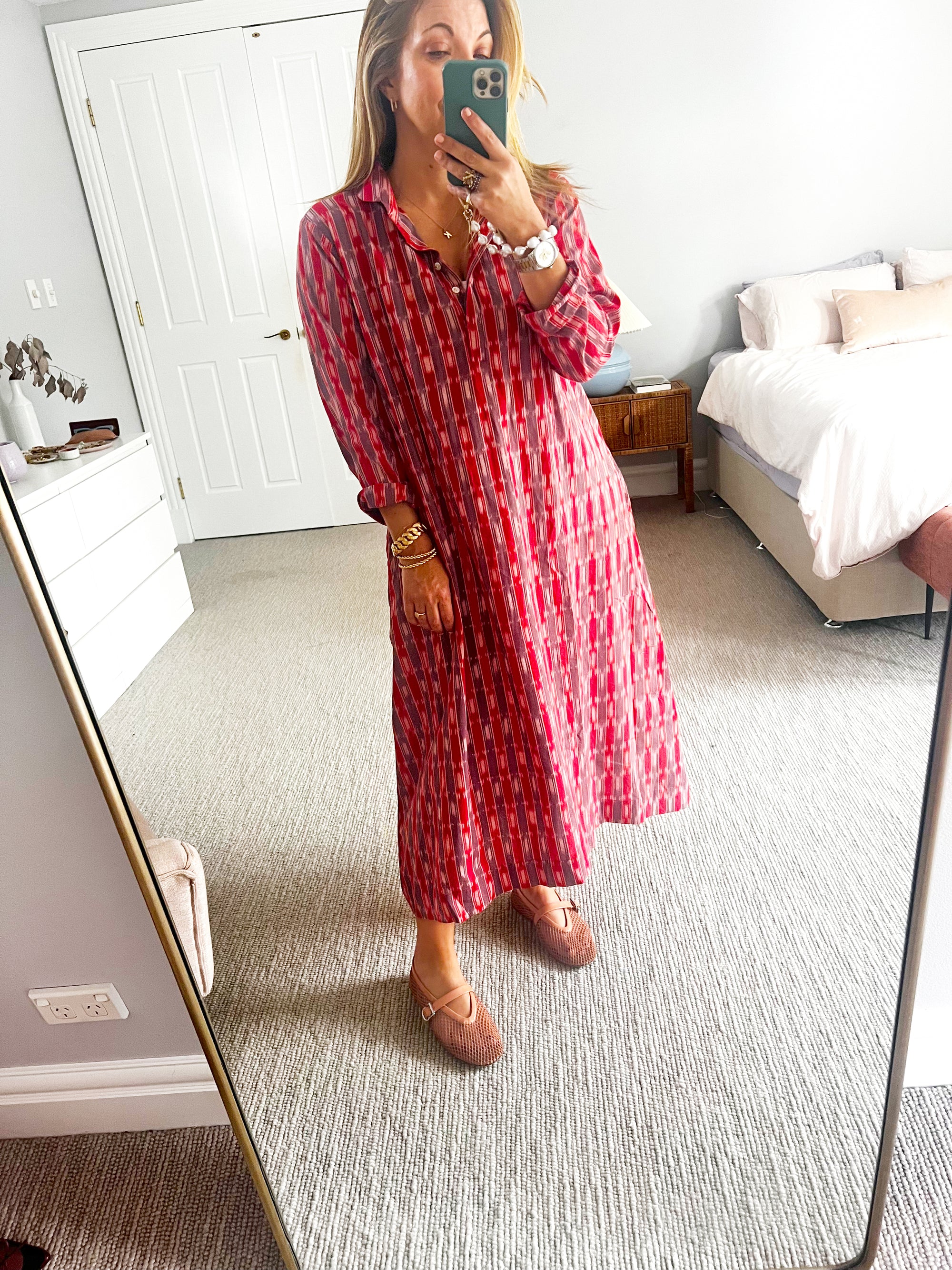 Sadhu - Avni Kaftan red/lilac