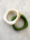 TSM - bangle set (olive/cream)