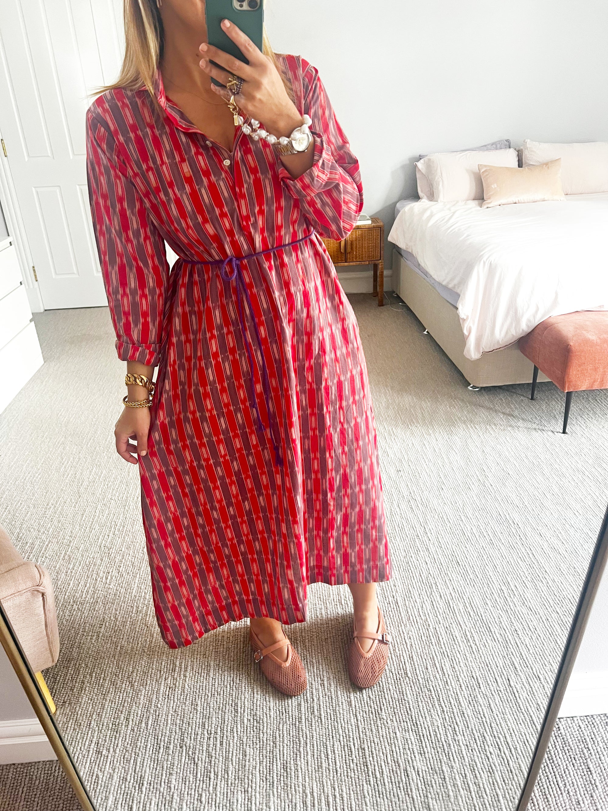 Sadhu - Avni Kaftan red/lilac
