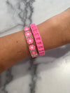 Mosk -  Daisy chain pink jewell bracelet