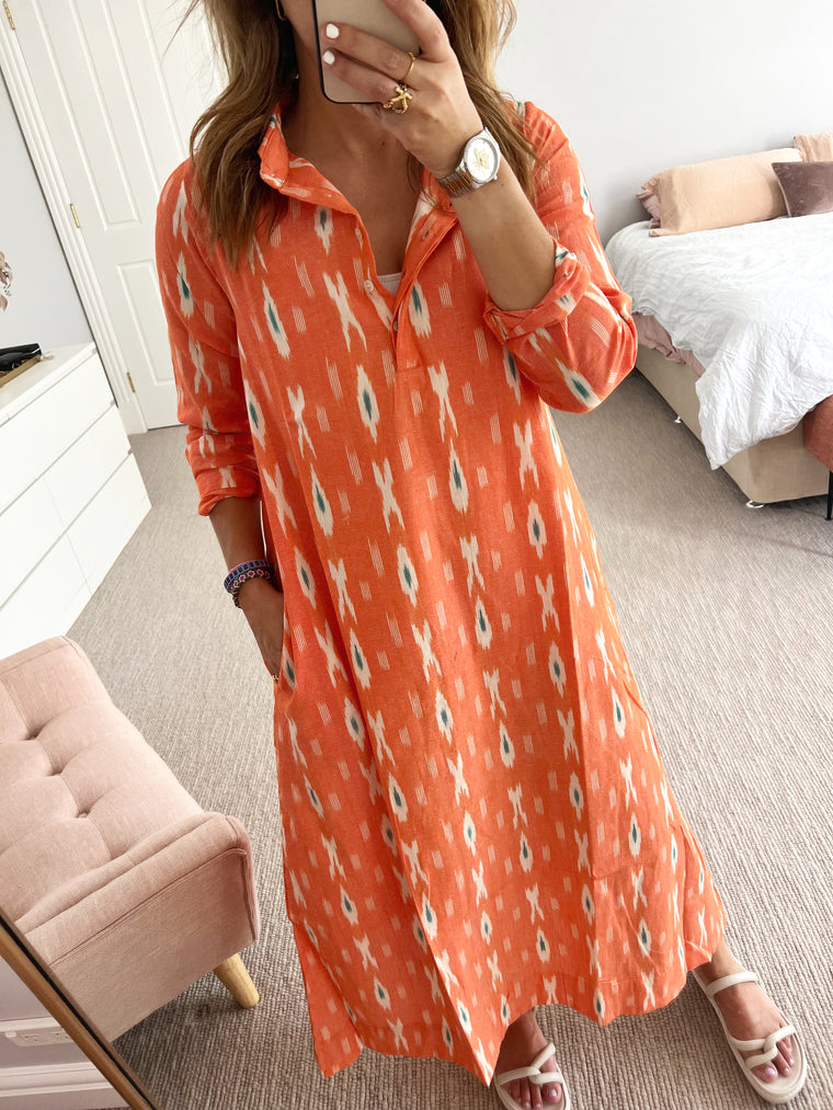 Sadhu - Avni Kaftan orange/red