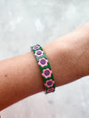 Mosk -  Daisy chain green bracelet