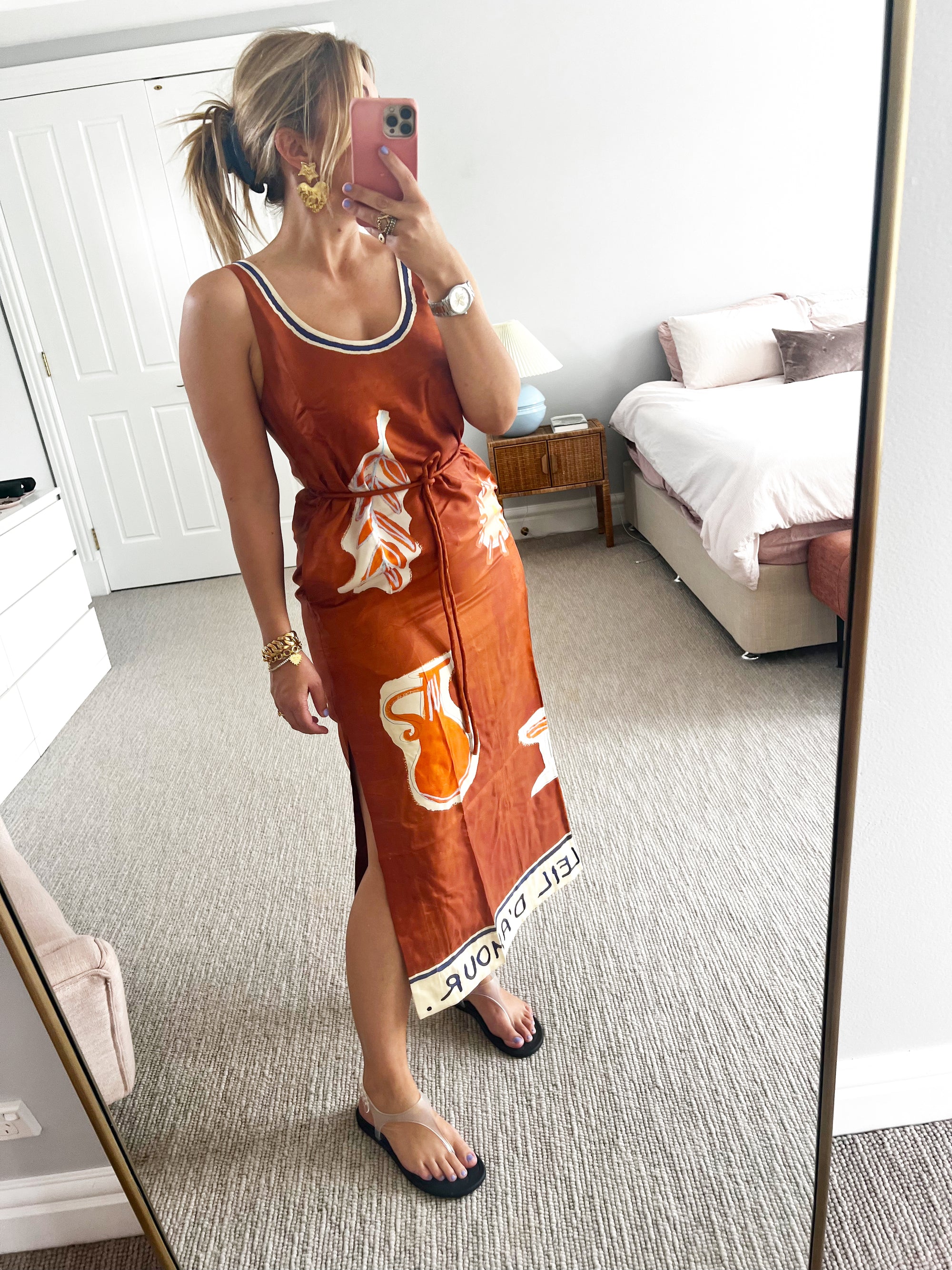 Alemais - Soleil D'Amour Silk Midi dress