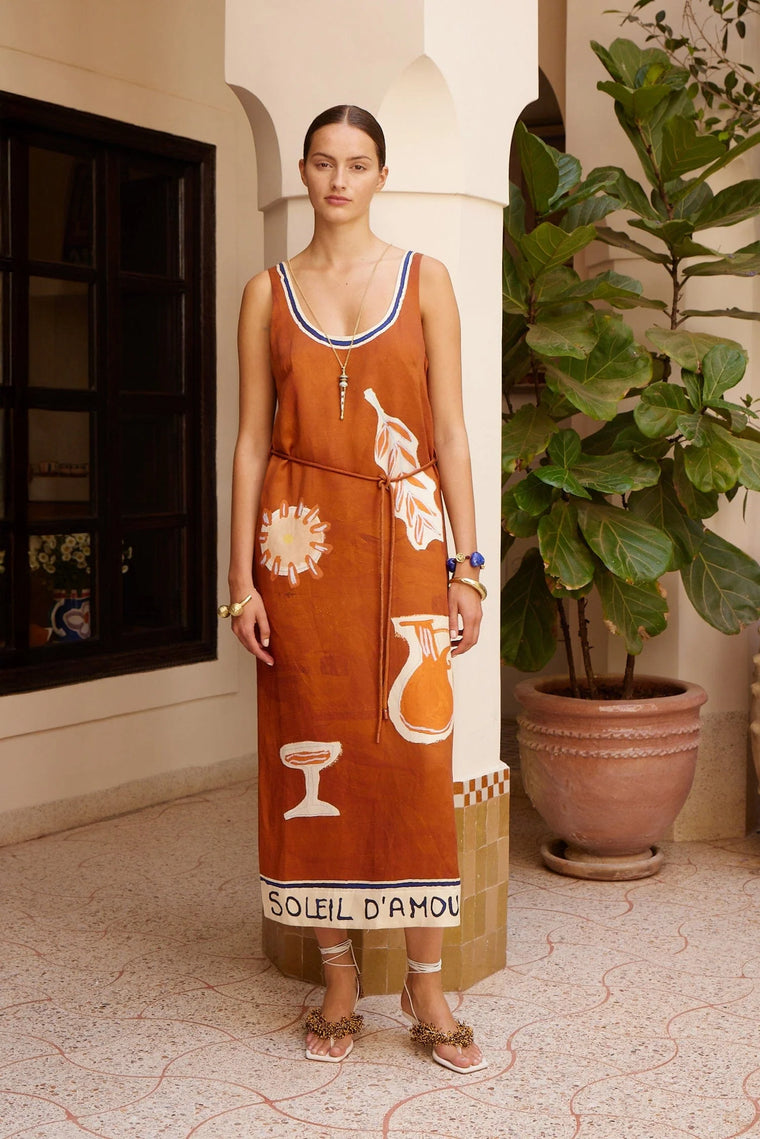 Alemais - Soleil D'Amour Silk Midi dress