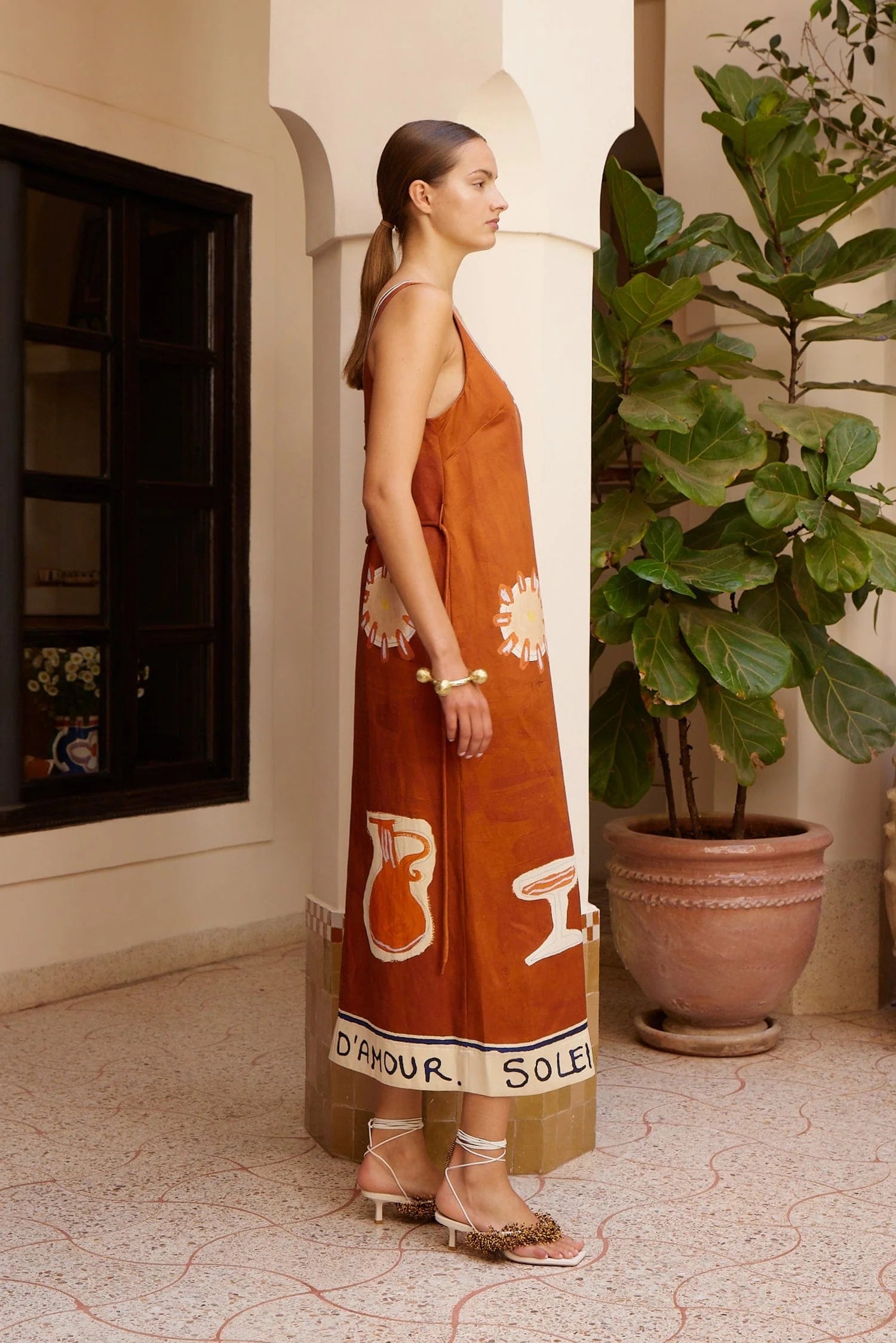 Alemais - Soleil D'Amour Silk Midi dress