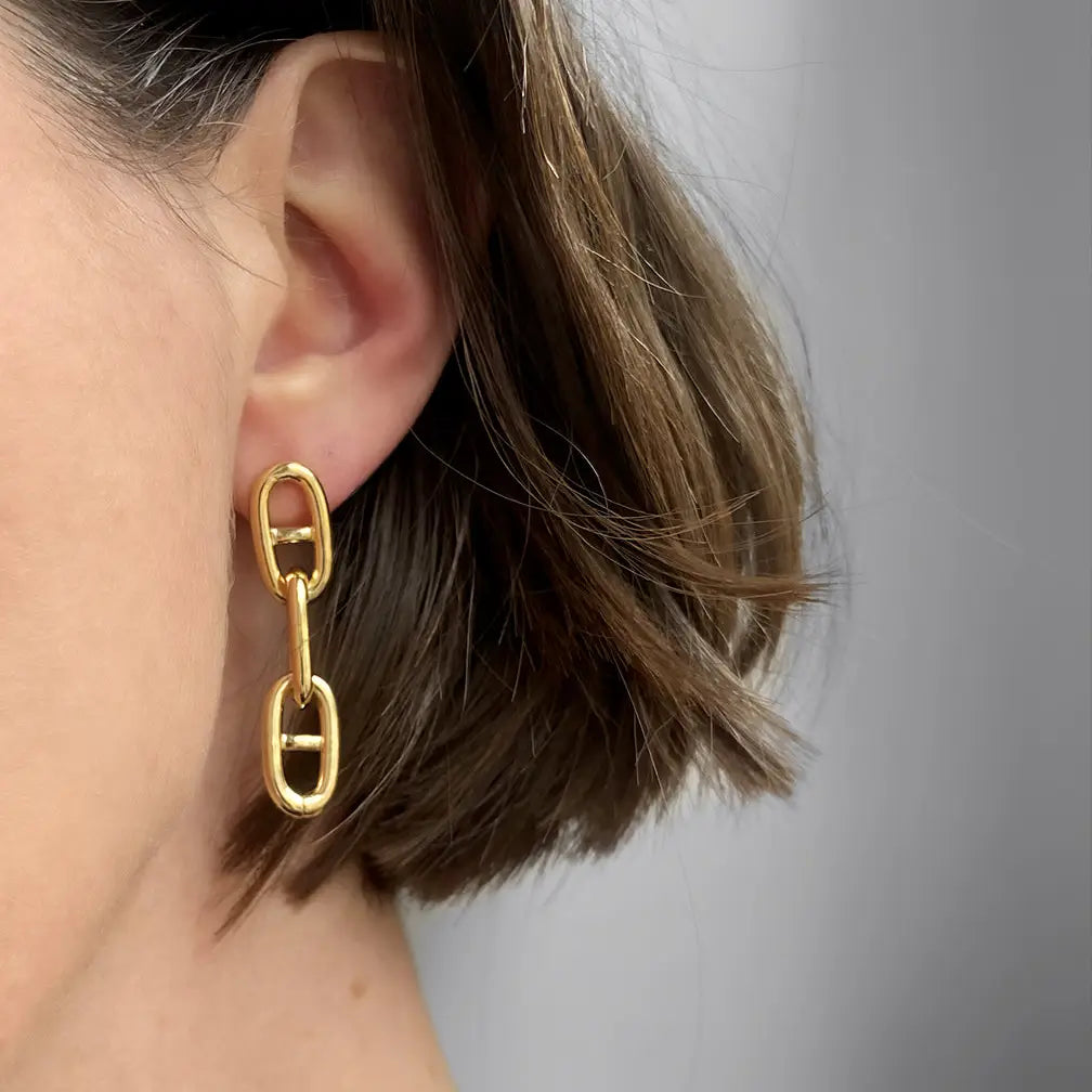 Helles - Chain loop earrings