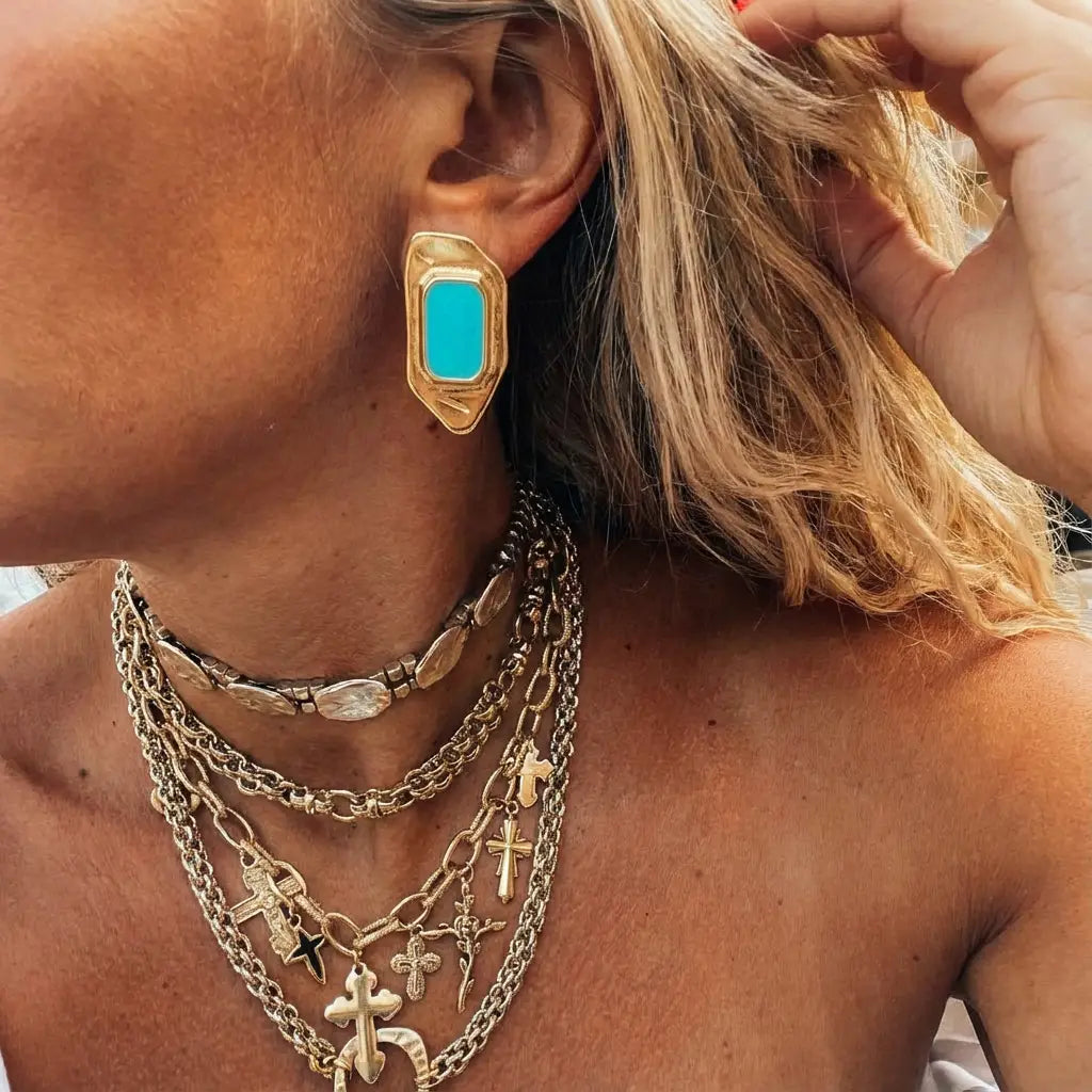 Goupi -  Turquoise earrings