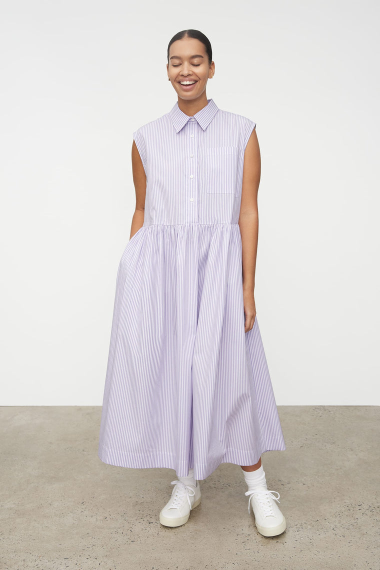 KOWTOW - Jamie dress lilac stripe