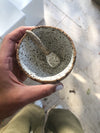 Powder blue bowl + spoon
