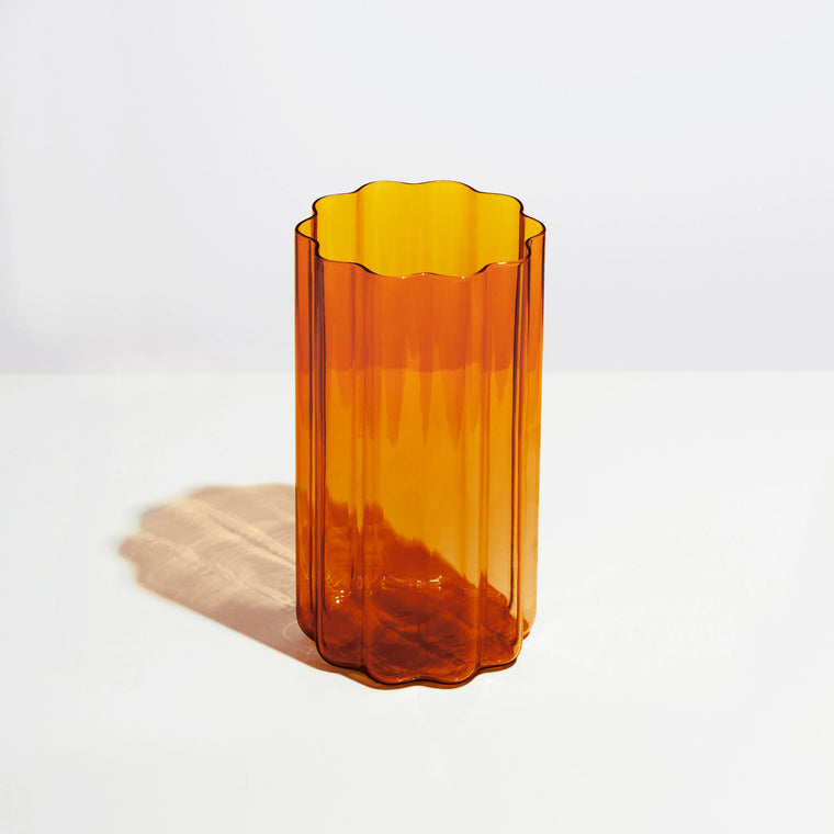 Fazeek Wave Vase Amber
